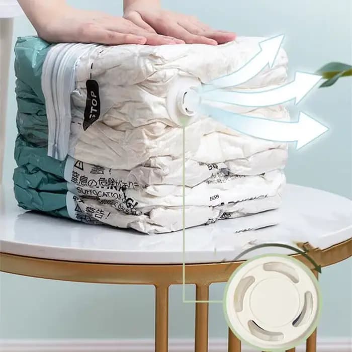 Sacs de rangement sous vide sans pompe