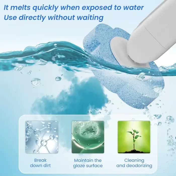 Kit de nettoyage de toilettes avec brosse jetable à tête de rechange