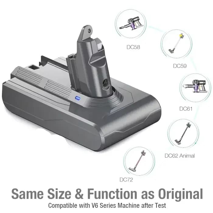 100% nouvelle batterie rechargeable pour aspirateur Dyson V6 V8 série SV07 DC62 DC58 DC31 absolu moelleux Animal Pro Bateria