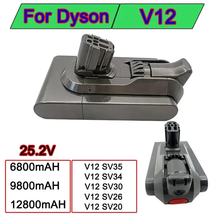 Batterie Rechargeable pour aspirateur Dyson 25.2V 12800mAh V12