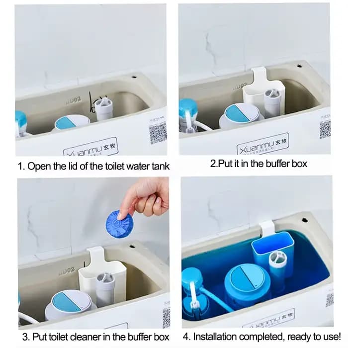 Boîte de nettoyant pour cuvettes de toilettes | Distributeur suspendu à libération lente pour réservoirs