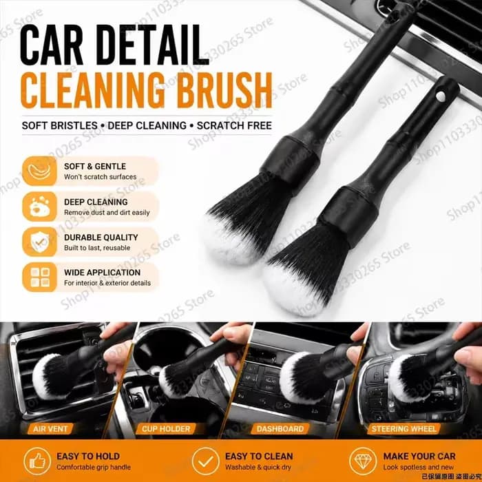 Brosse de nettoyage de voiture ergonomique