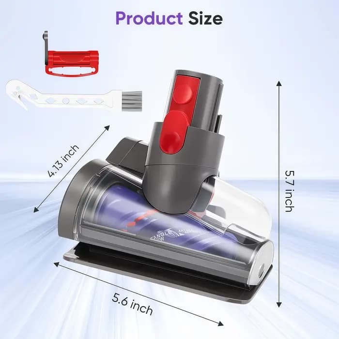 Tête de brosse électrique mini anti-emmêlement améliorée V15, compatible avec les aspirateurs Dyson V7 V8 V10 V11 V15, idéale pour les sièges de canapé
