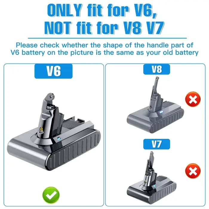 Batterie de remplacement aste pour aspirateur Dyson V6