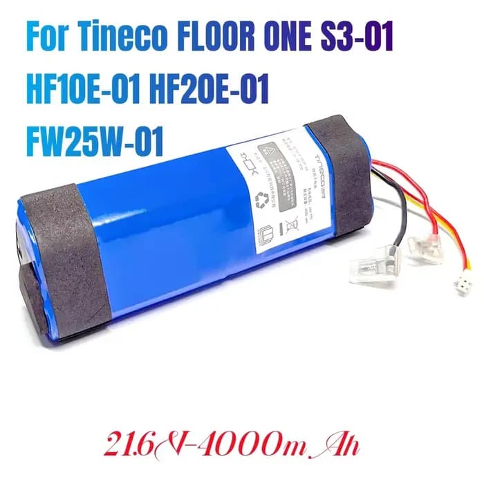 100% Original 4000mAh pour Tineco FLOOR ONE 1.0 FW25M-01 FW25W-01 FW09010ECN HF10E-01 HF20E-01 S3-01 batterie d'aspirateur