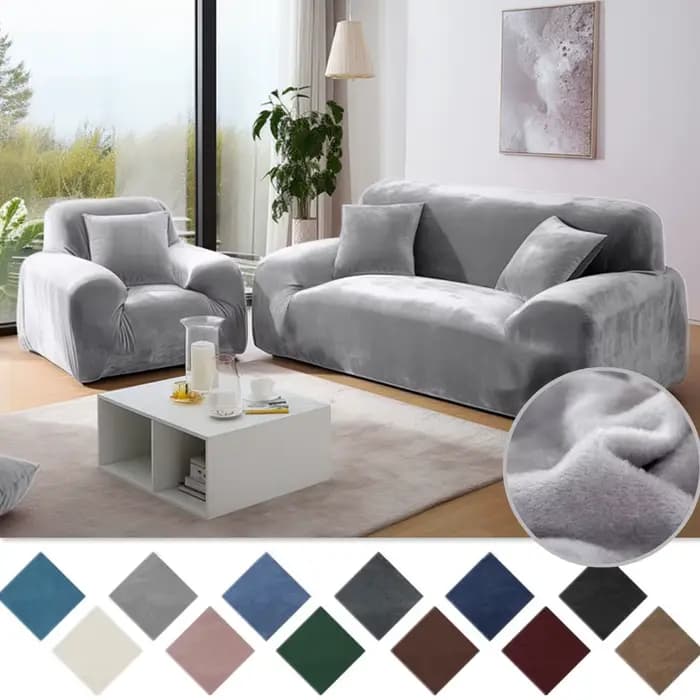 Housses de canapé en tissu velours pour salon
