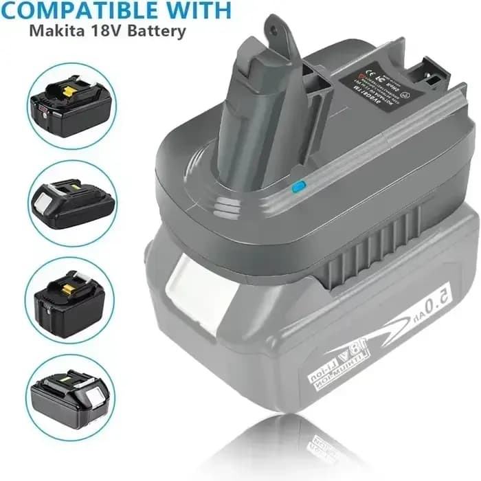 Adaptateur de batterie pour aspirateurs Dyson série V6 V7 V8 MT18DSV6 DM18DSV6 DM18DSV78 pour Batteries Dewalt/Makita/Milwaukee 18V