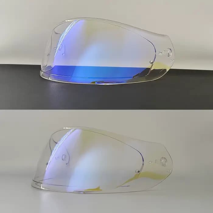 Visière de casque EXO-491 pour casques Scorpion EXO 510 710 / 1200 / 2000 390 410 Air, verre de remplacement plaqué argent et rouge