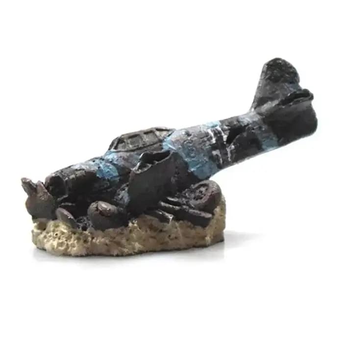 Accessoires d'aquarium petits avions en bateau, décor de décor de paysage, arrière-plan d'ornement d'aquarium de bateau