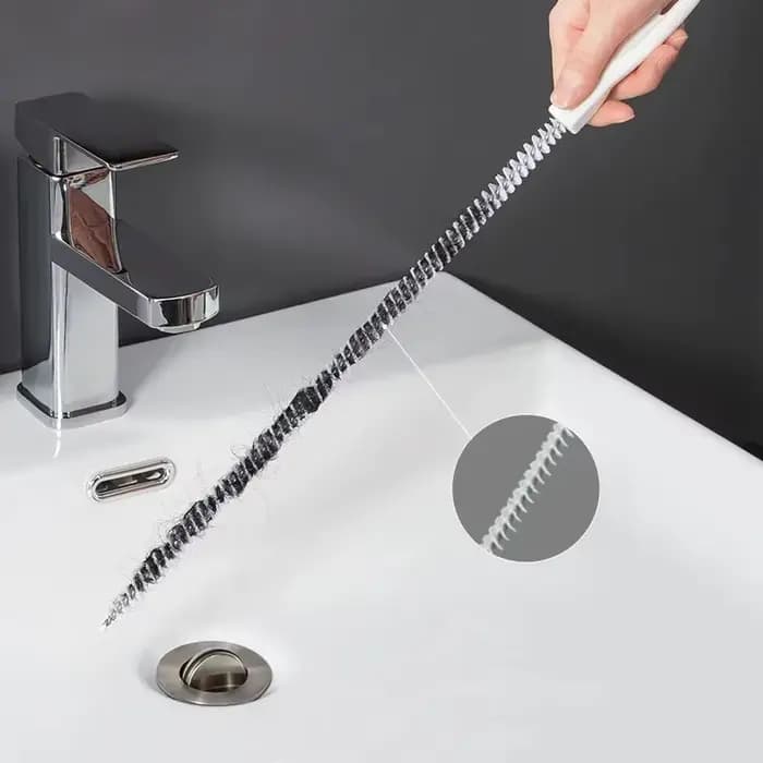 Brosse de dragage de tuyaux longue et flexible pour le nettoyage des canalisations d'évier de cuisine et de salle de