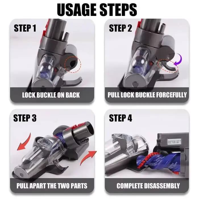 Mini tête motorisée pour aspirateur Dyson V8 V10 V11 V15 V7