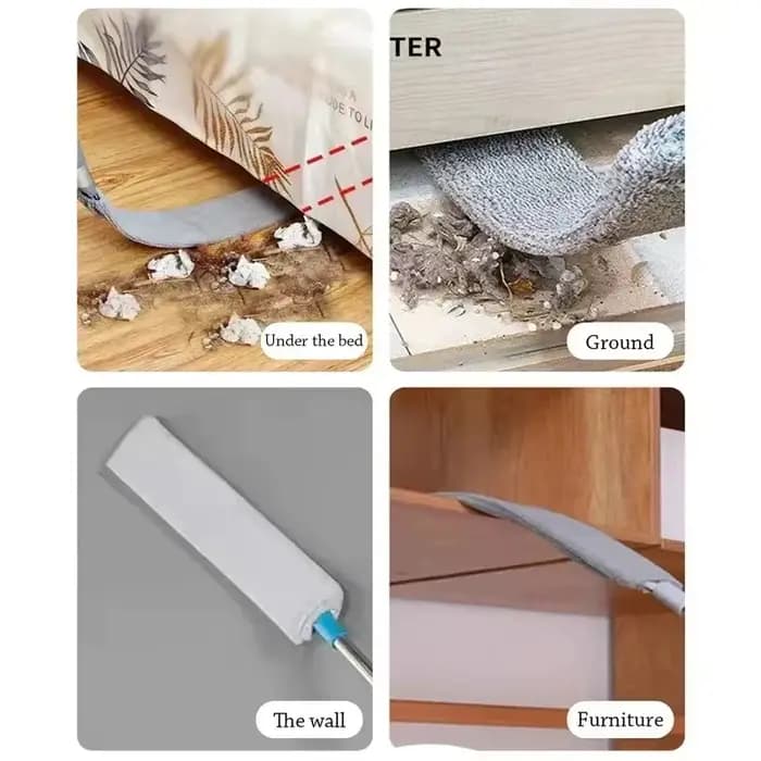 Balai télescopique à Long manche pour stores domestiques, brosses anti-poussière en microfibre pour installer des outils de nettoyage ménager faciles à utiliser