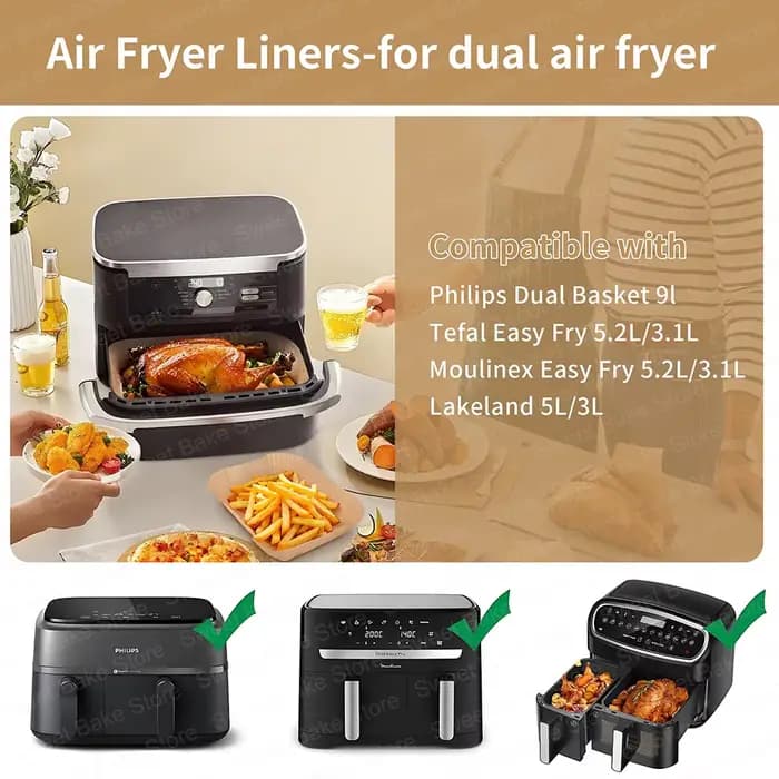 Papier de cuisson jetable pour friteuse à air Philips Airfryer série 3000 Moulinex EZ 901820 Accessoires