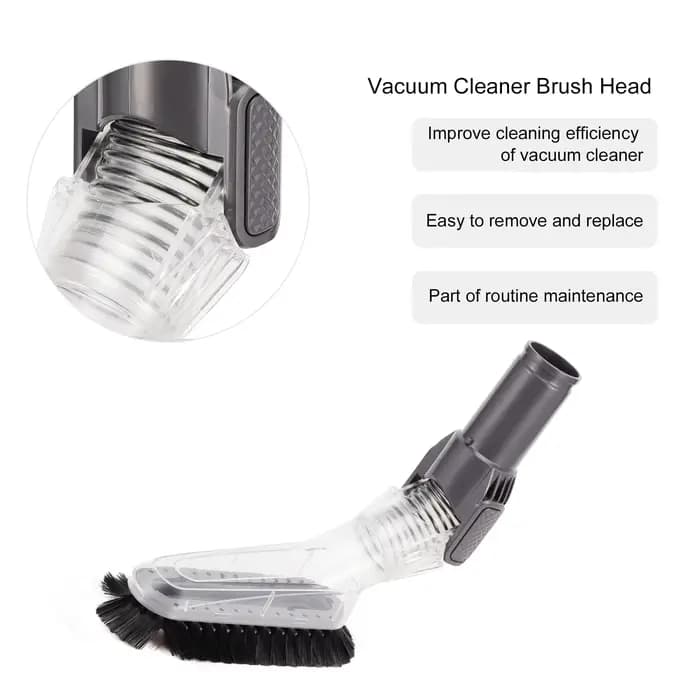 Tête de brosse d'aspirateur flexible à 3 angles pour meubles