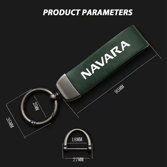 Porte-clés en cuir suédé de haute qualité, porte-clés de voiture avec boucle en fer à cheval pour Nissan NAVARA, accessoires de voiture