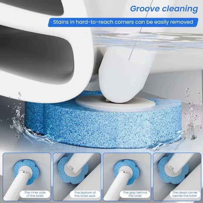 Kit de nettoyage de toilettes avec brosse jetable à tête de rechange