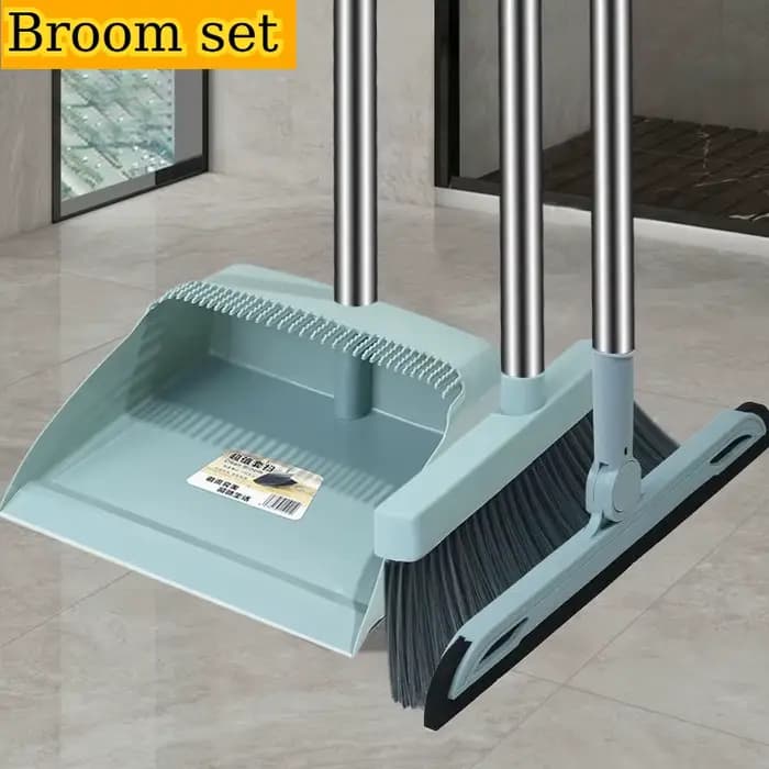 Ensemble de balais pour usage domestique avec trois pièces : brosse rotative