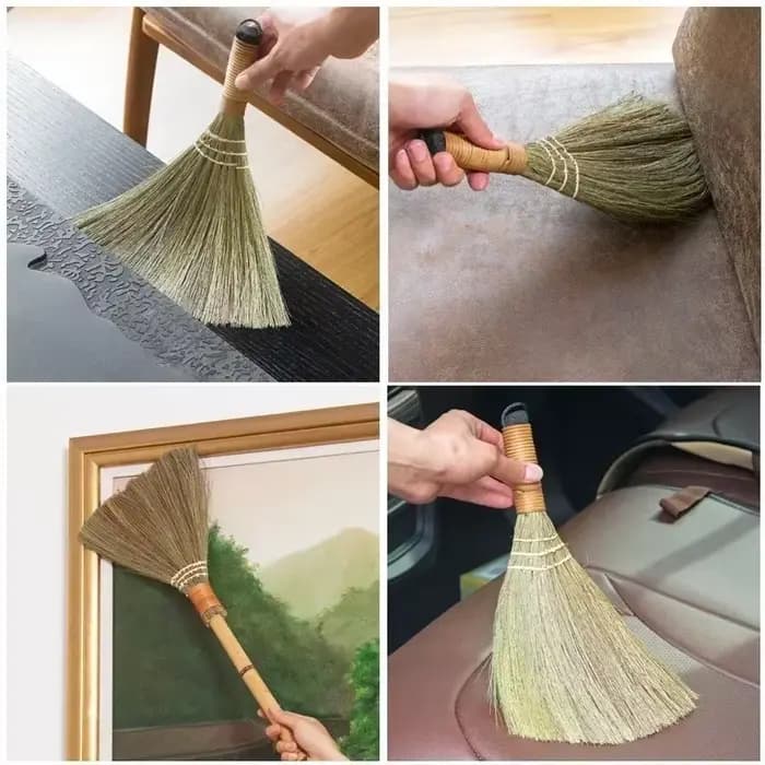 Balai de balayage de plancher en bois naturel