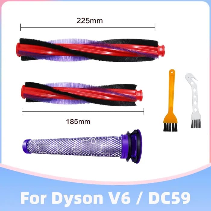 Dyson V6 Animal moelleux DC59 DC62 SV03 SV073 aspirateur sans fil rouleau de poils brosse barre pré-filtre pièces de rechange