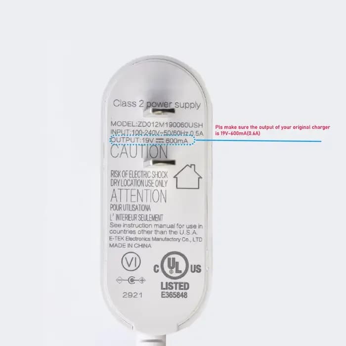 Chargeur 19V 0, 6a pour aspirateur Robot Bissell