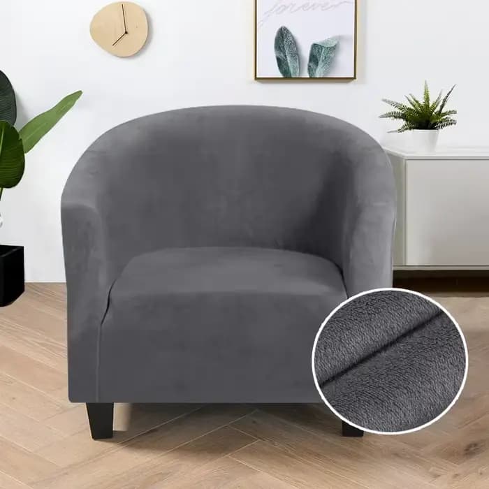 Housse de fauteuil club en velours