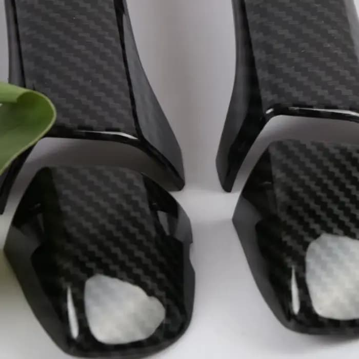 Couvercle de poignée de porte en fibre de carbone brillant, accessoire pour Volkswagen Tiguan r-line 2017 – 2020 de deuxième génération, garniture 2018 2019