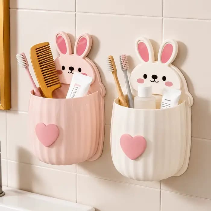 Support mural pour brosse de toilette sans perçage avec un design mignon de dessin animé pour les salles de bain