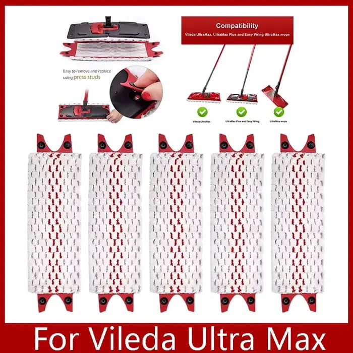 Tampons de rechange en microfibre pour balai plat Vileda Ultra Max