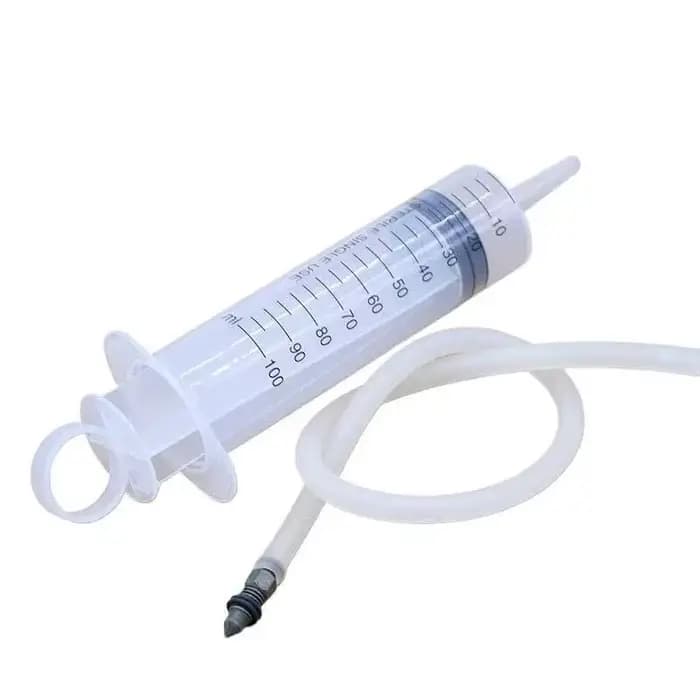 Kit d'outils de purge de frein de moto avec seringue 100 ml, extracteur de liquide de frein à disque hydraulique et outil de purge avec tuyau