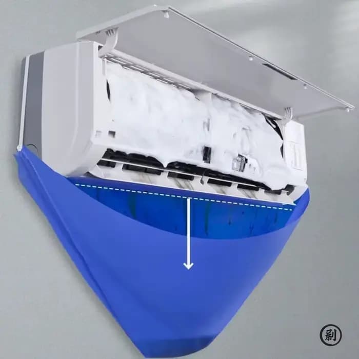 100cm épaissi nettoyant climatisation nettoyage couverture sac PVC avec tuyau d'eau maison 1-1.5P fendu suspendu climatiseur outils