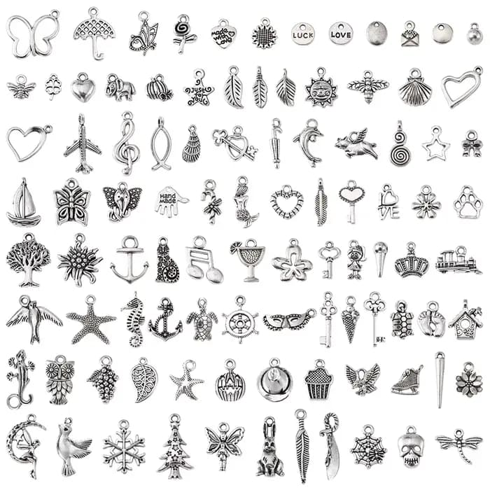 100 style aléatoire alliage petit pendentif bricolage petits accessoires accessoires Bracelet collier pendentif porte-clés accessoires pendentif