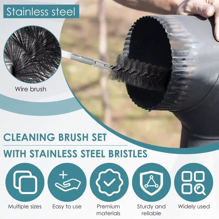 1 ensemble de brosses de nettoyage de tuyaux