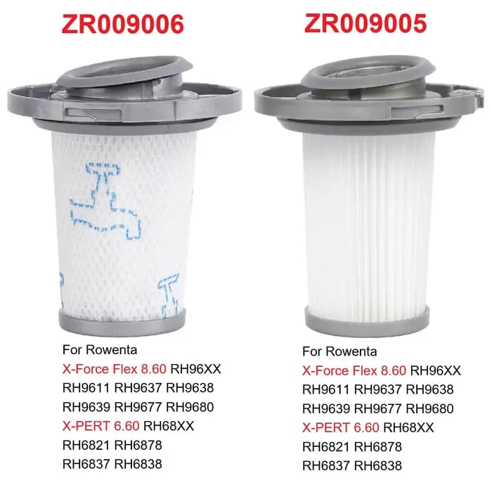 Filtre HEPA ZR009006 ZR009005 pour aspirateur Rowenta X-Force Flex 8.60 RH9680 RH9611 RH9637 RH9677 X-PERT 6.60 RH6821 RH6838