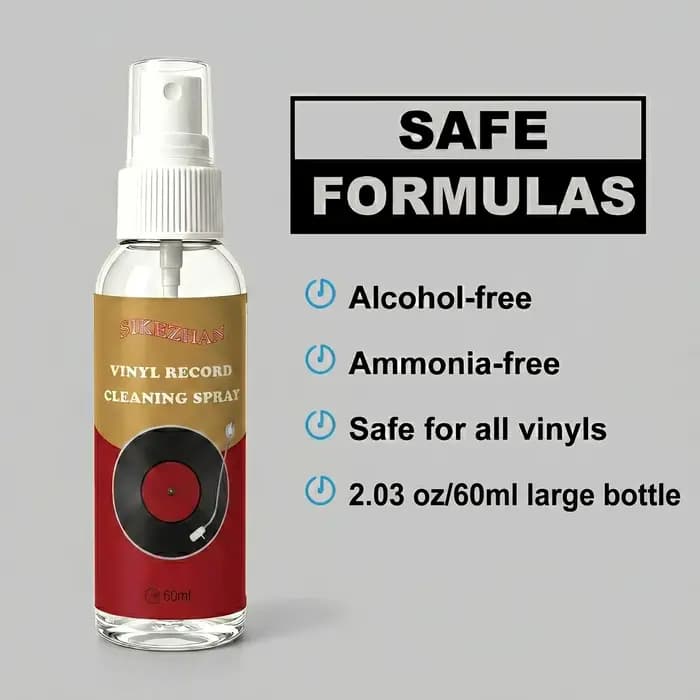 Spray nettoyant pour disques vinyles SIKEZHAN (60ml) | Anti-statique