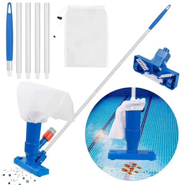 Kit de nettoyage de piscine, net pour nettoyer le fond, filtre pour piscine, ensemble d'aspirateur pour piscine, skimmer de nettoyage, outils et produits pour piscines