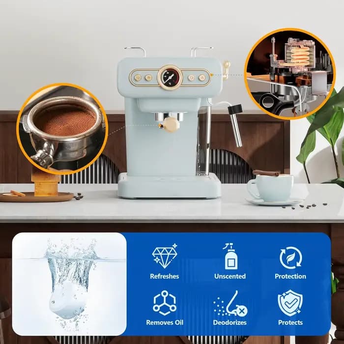 50 feuilles de nettoyant détartrant universel pour cafetière, pour Keurig Nespresso Espresso Drip Machines, détartrant, kit de nettoyage