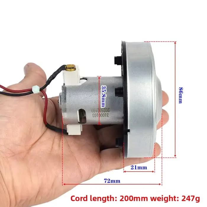 Moteur d'aspirateur haute puissance DC12-21.6V 150W