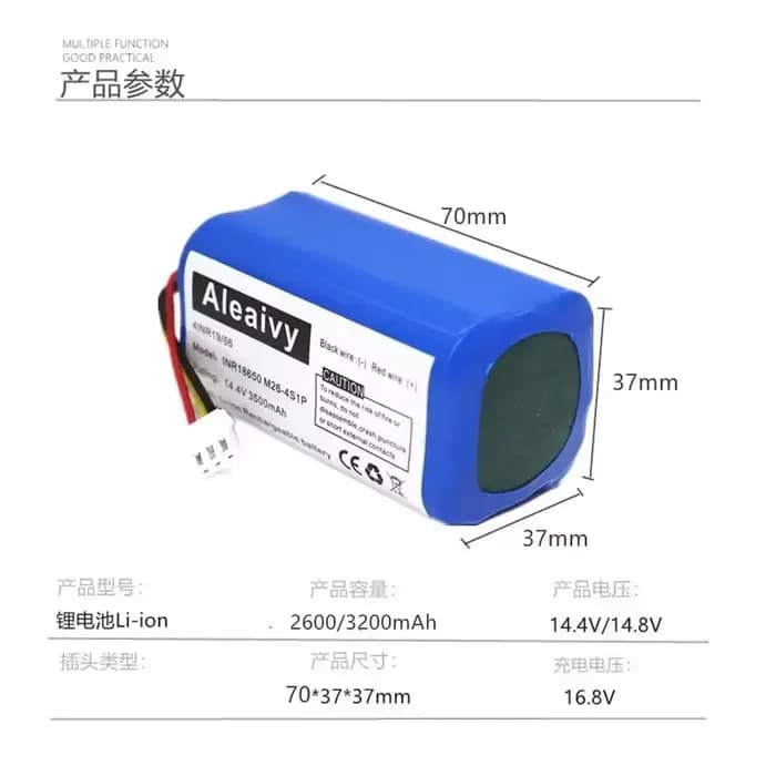 Pour LIECTRAUX C30B E30 XR500 robot aspirateur batterie accessoires 14.4V 4000mAh 18650