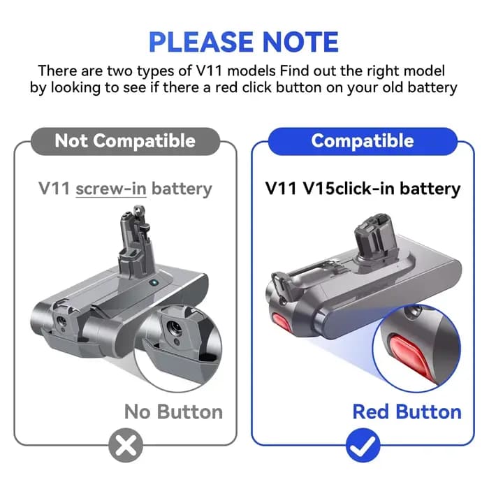Batterie rechargeable pour aspirateur Dyson V6 V7 V8 V10 V11 V12 V15 type-a série type-b SV07 SV09 SV10 DC62