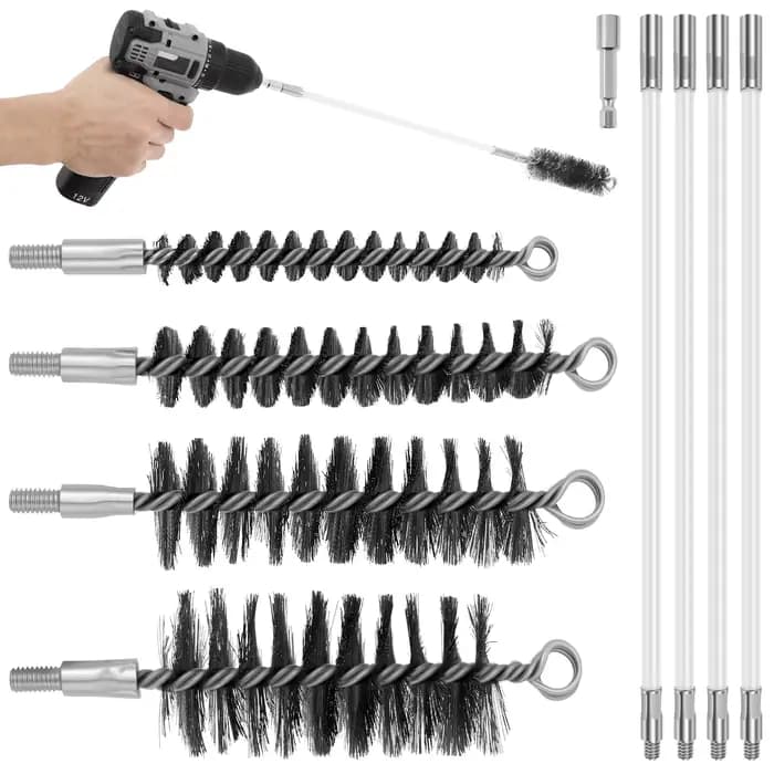 1 ensemble de brosses de nettoyage de tuyaux