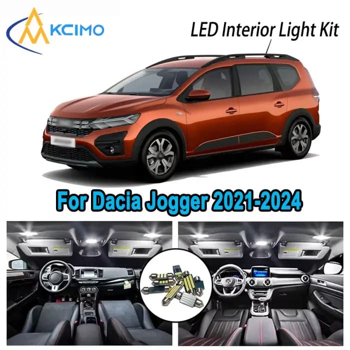 Pour Dacia 	 Jogger 2021-2024 2022 2023 2024 Premium LED lumineuse intérieur dôme carte coffre lumière Kit voiture lampes LED Canbus pas d'erreur