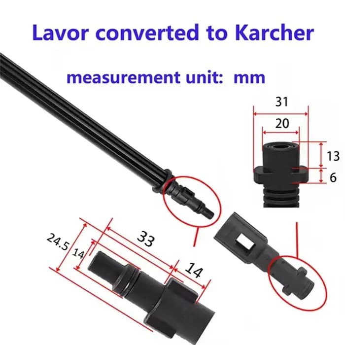 Convertisseur pour Karcher entre Lavor & Parkside
