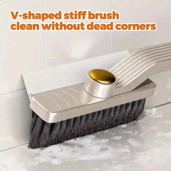 Brosse de nettoyage de carrelage polyvalente 3 en 1 360 ° Épurateur rotatif à poils durs pour sols