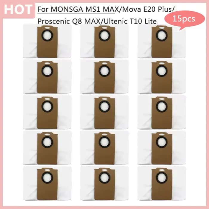 Sac à poussière pour aspirateur Robot de balayage MONSGA MS1 MAX / Proscenic Q8 MAX / Ultenic T10 Lite / Mova E20 Plus