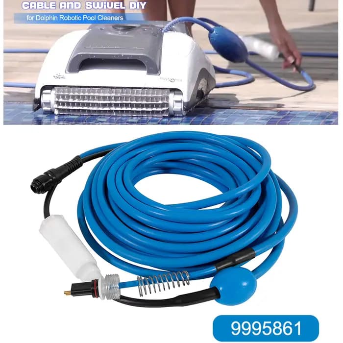 9995861 Câble et pivotant DIY 2 fils pour robot nettoyeurs de piscine Dolphin Nautilus (ancien), DX3, Advantage Plus, Endeavour, 60 pieds