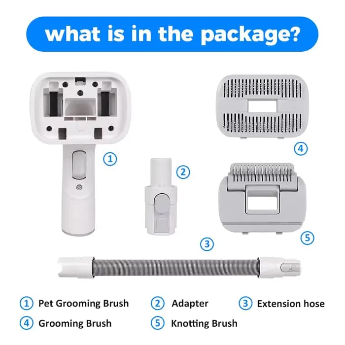 Brosse à cheveux pour chien, fixation sous vide pour Dyson V6 V7 V8 V10 V11 V12 V15, tuyau étendu, outil de toilettage pour animaux de compagnie moyens/grands