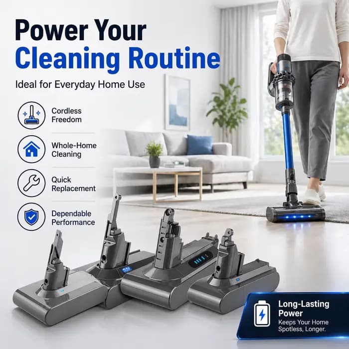 Batterie d'aspirateur rechargeable pour Dyson V6 V7 V8 V10Series SV09 SV10 SV11 SV12 DC62 Absolute Fluffy Animal Pro