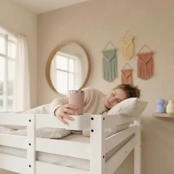 Support de tasse de chevet compatible avec le lit mezzanine IKEA STORA