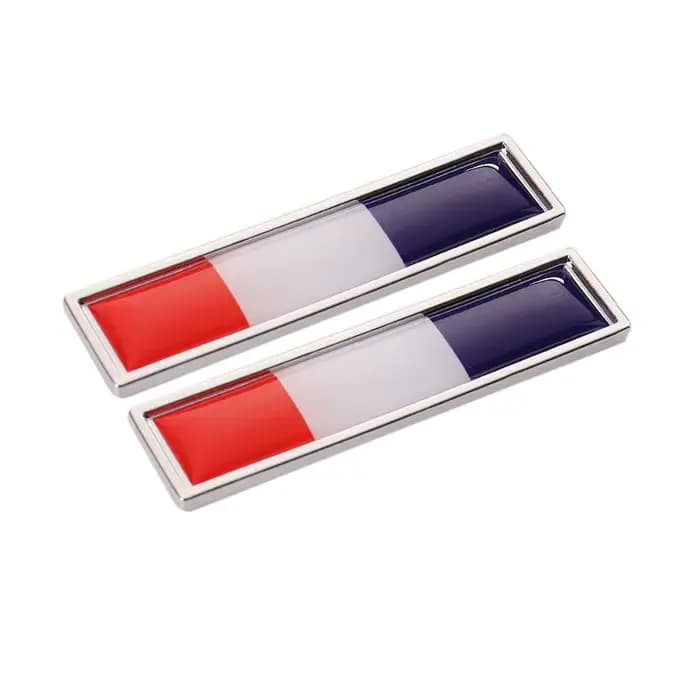 1 paire pays drapeau National France autocollants en métal chaud style de voiture moto accessoires Badge étiquette emblème voiture autocollants