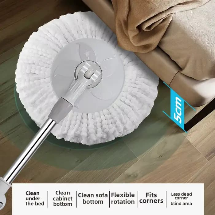Vadrouille de nettoyage rotative écologique à 360 degrés